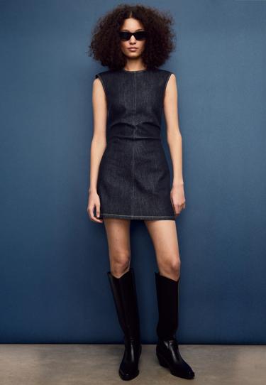 Stradivarius Короткое джинсовое платье купить с доставкой.