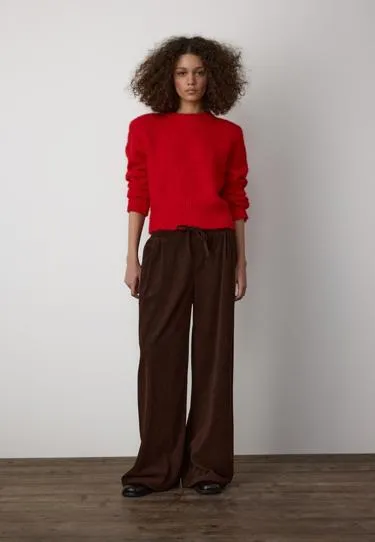 Вельветовые джоггеры на шнурках