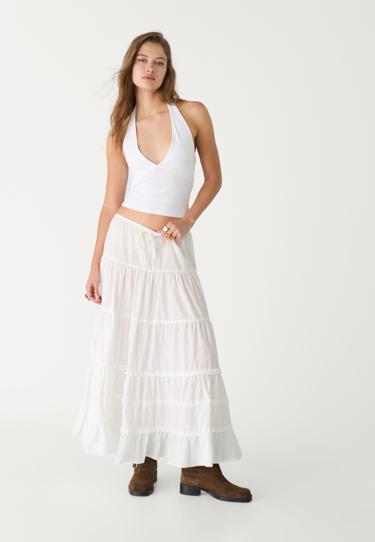 Stradivarius Топ халтер с V-образным вырезом купить с доставкой.