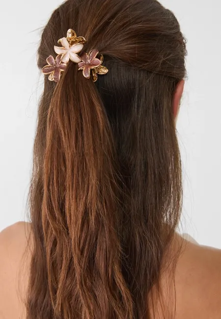 Набор из 6 мини-заколок с цветами- Заказать в России