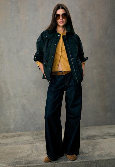 Парка в клетку с вощеным покрытием- Заказать в России