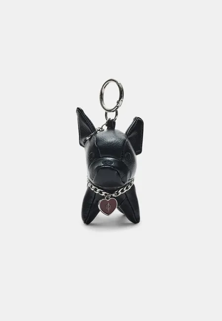 Dog charm keyring with a leather effect- Заказать в России