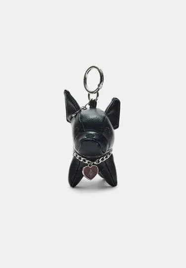 DOG CHARM KEYRING WITH A LEATHER EFFECT- Заказать в России