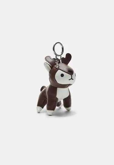 LEATHER EFFECT CHARM KEY RING
