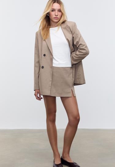 Stradivarius Юбка-шорты с принтом и разрезом сбоку купить с доставкой.