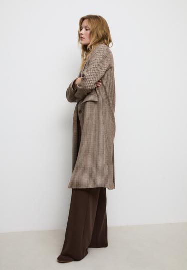 Stradivarius Длинное прямое пальто с принтом купить с доставкой.