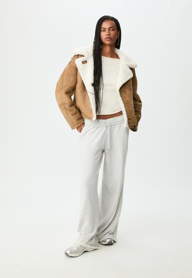 Stradivarius Комбинированная куртка двусторонней отделки купить с доставкой.