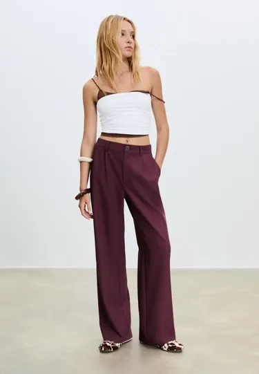 Прямые брюки под льняную ткань- Заказать в России