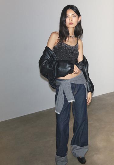 Stradivarius Топ на бретельках с блестящей отделкой купить с доставкой.