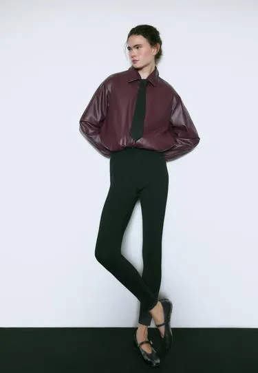 Леггинсы с комбинированным поясом- Заказать в России