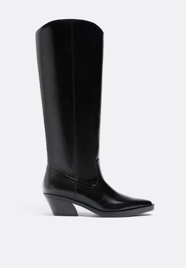 Черные ботфорты-казаки- Заказать в России