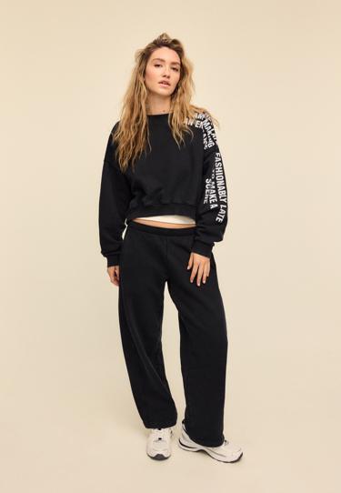 Stradivarius Толстовка с эффектом потертости из мягкой ткани