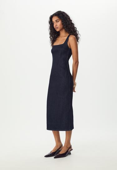 Stradivarius Джинсовое платье миди