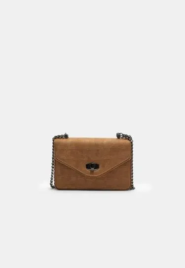 Сумка с плечевым ремнем и текстурной застежкой- Заказать в России