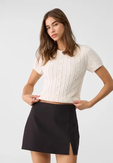 Юбка-шорты с боковым разрезом- Заказать в России