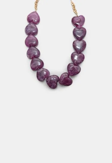 Объемное колье «сердечки»- Заказать в России