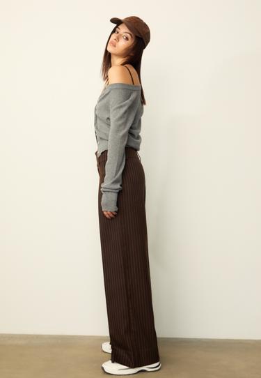 Stradivarius Брюки с полосатым поясом