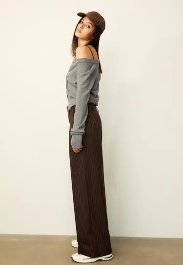 Брюки с полосатым поясом