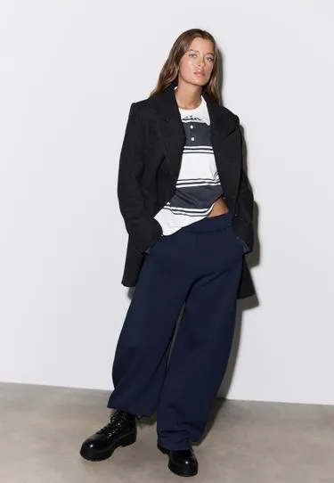 Футболка-поло оверсайз в полоску- Заказать в России