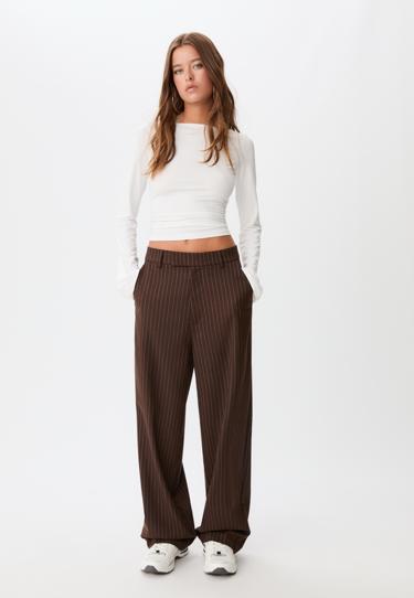 Stradivarius Брюки-бэгги в полоску