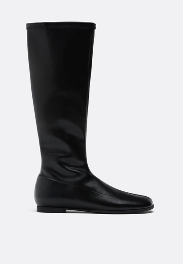 Stradivarius Облегающие сапоги на плоской подошве