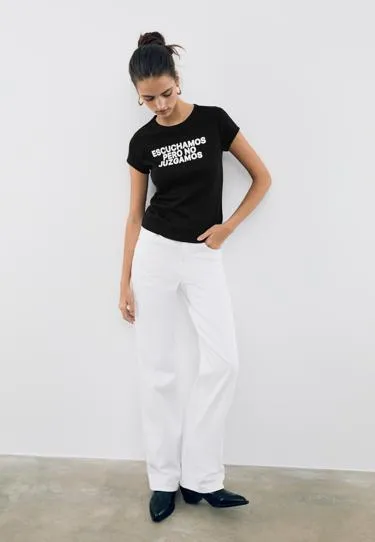 Облегающая футболка с текстом- Заказать в России