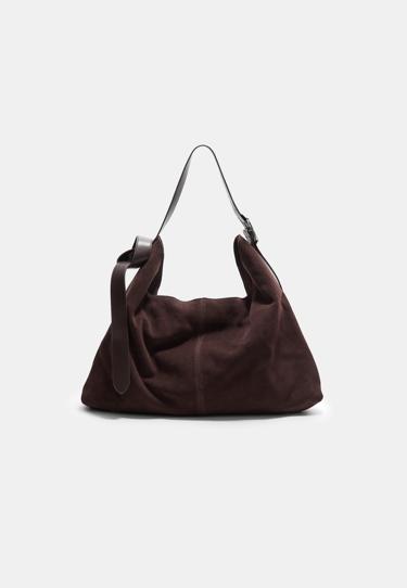 Stradivarius Сумка кожаная с узлом и пряжкой