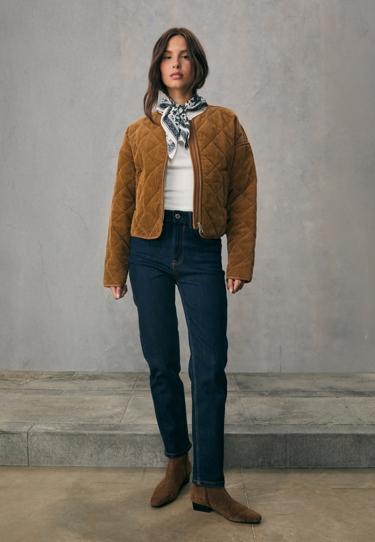 Stradivarius Стеганая вельветовая куртка купить с доставкой.