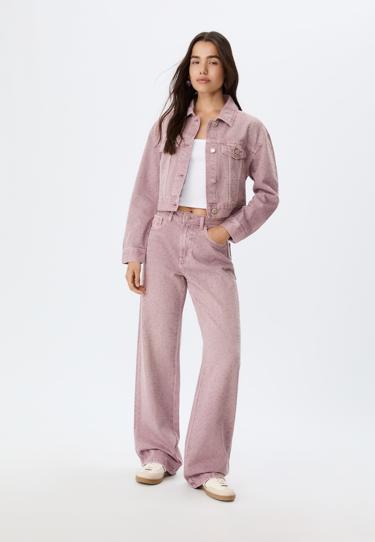 Stradivarius Джинсы прямого кроя с блестящей отделкой купить с доставкой.