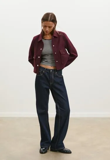 Укороченная куртка из мягкой ткани