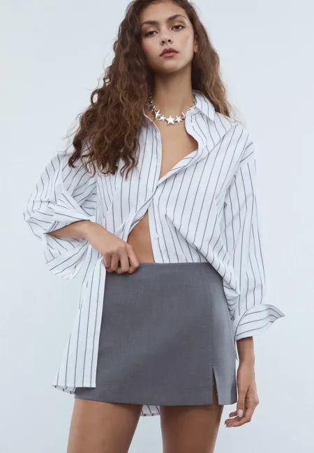 Юбка-шорты с боковым разрезом- Заказать в России