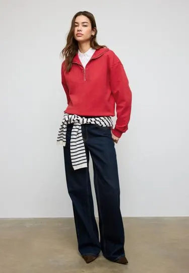 Толстовка с воротником-стойкой на молнии- Заказать в России