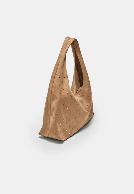 Мягкая сумка на плечо с блестящей отделкой- Заказать в России