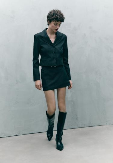 Stradivarius Мини-юбка в полоску с ремнями купить с доставкой.