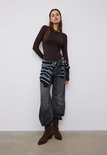 Боди с длинными рукавами из полиамида- Заказать в России