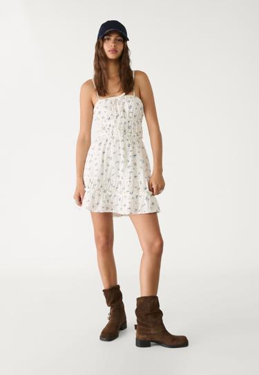 Stradivarius Платье на бретельках с принтом купить с доставкой.