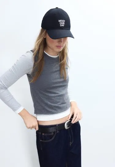 Лонгслив с эффектом многослойности- Заказать в России