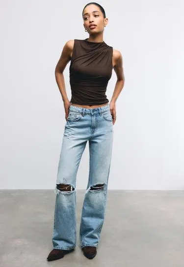 Футболка из присборенной полупрозрачной ткани- Заказать в России