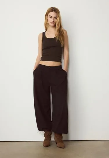 Майка-спина-борцовка в рубчик