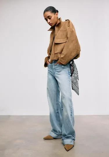 Куртка-баллон из искусственной замши- Заказать в России