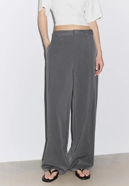 Брюки barrel со складками- Заказать в России