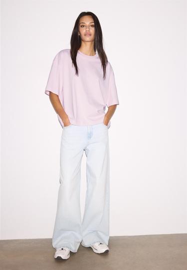 Stradivarius Футболка оверсайз с короткими рукавами