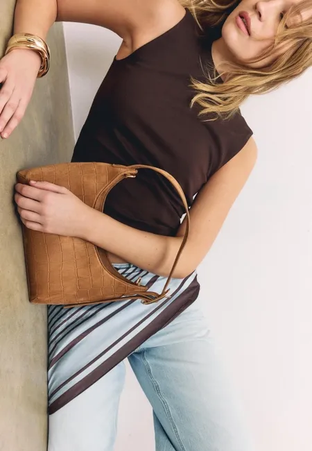 Сумка на плечо из искусственной замши с пряжкой- Заказать в России