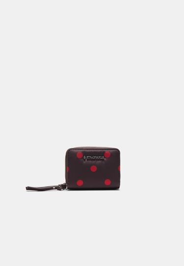 Stradivarius Кошелек для карт в горошек