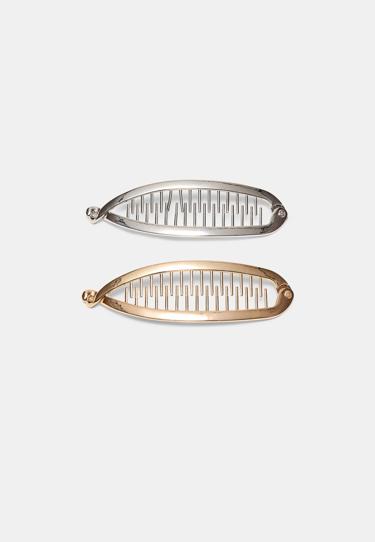 Набор из 2 металлических зажимов для волос- Заказать в России