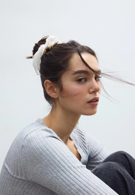 Stradivarius Набор из 2 резинок для волос с кружевом