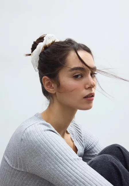 Набор из 2 резинок для волос с кружевом