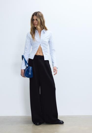 Рубашка из бенгалина со сборками- Заказать в России