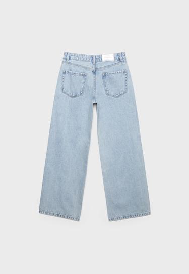 Stradivarius Джинсы свободного кроя с низкой посадкой и блестящей отделкой