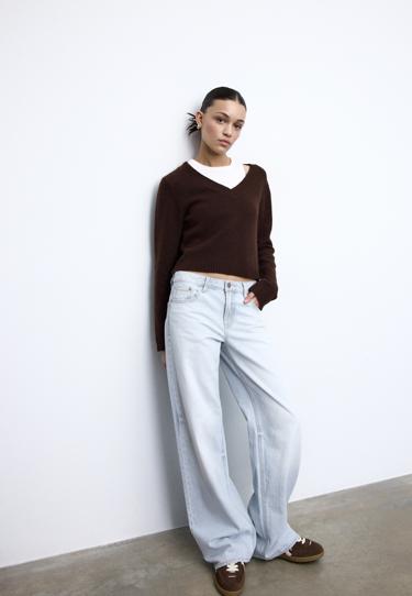 Stradivarius Джинсы D91 с низкой посадкой и широкими штанинами купить с доставкой.